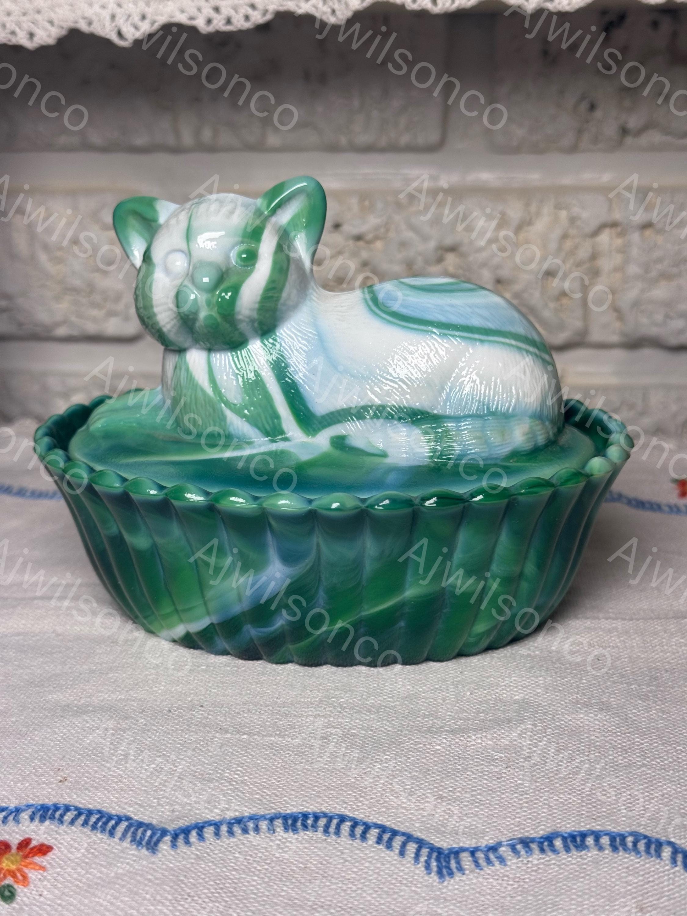 Cat on Nest Dish - Etsy
