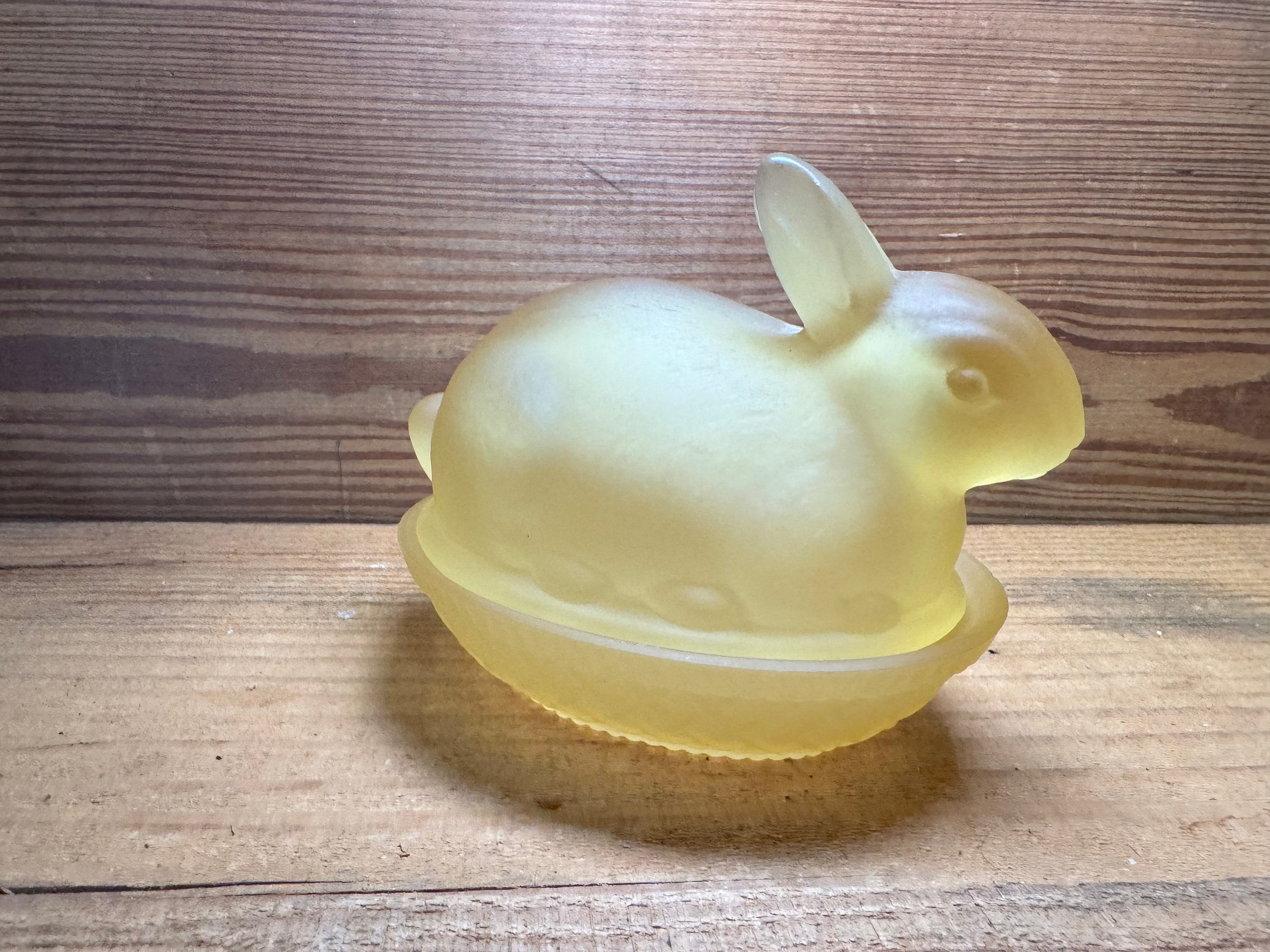 MCM Vintage Imperial Glass Company Frosted Satin Yellow MCM Vintage Imperial Glass Company Frosted Satin Yellow