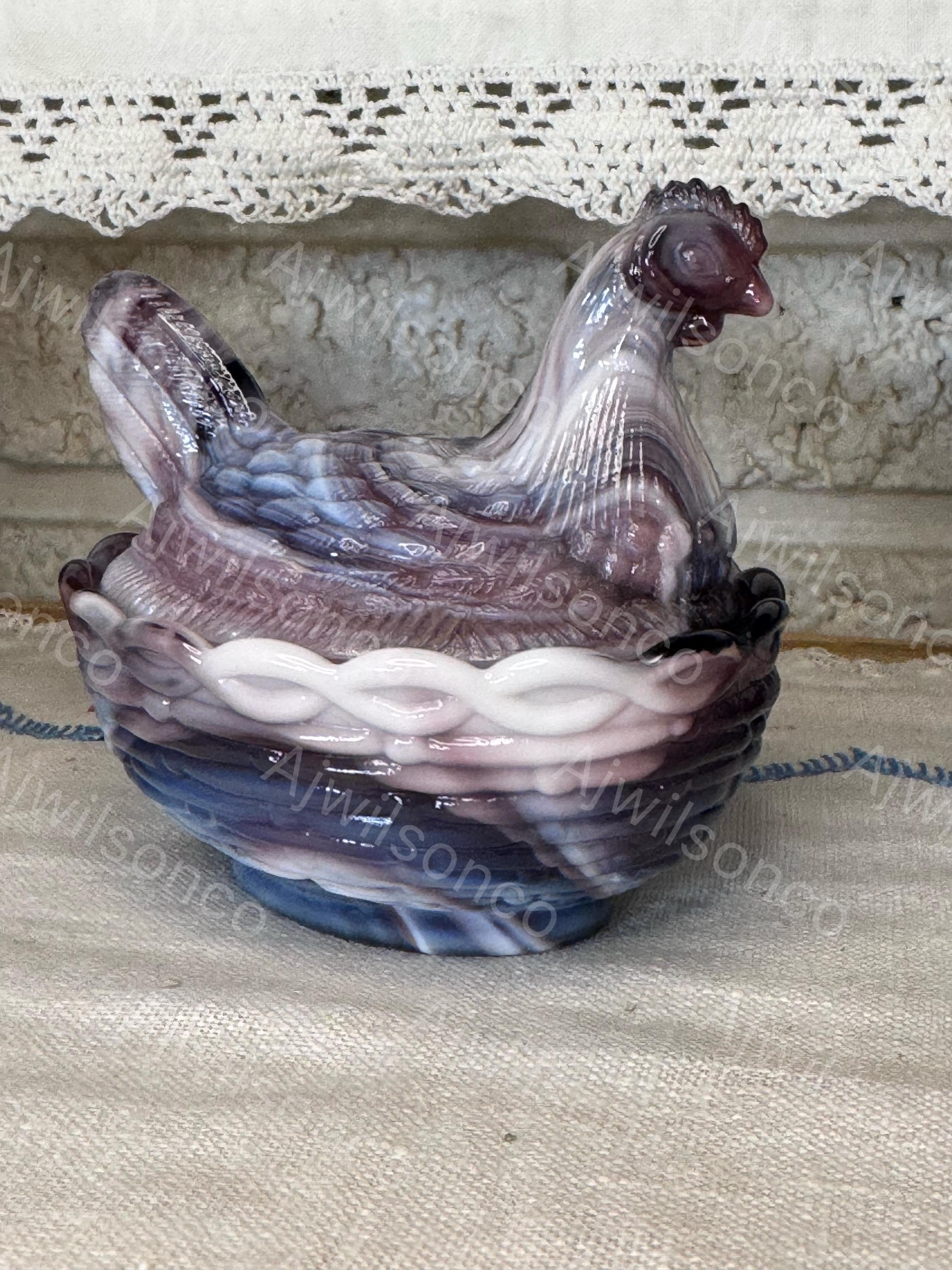Fenton Amethyst Hen on Nest - Etsy