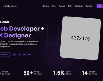 Portfolio-Vorlage HTML – CSS – JavaScript – sofort einsatzbereit