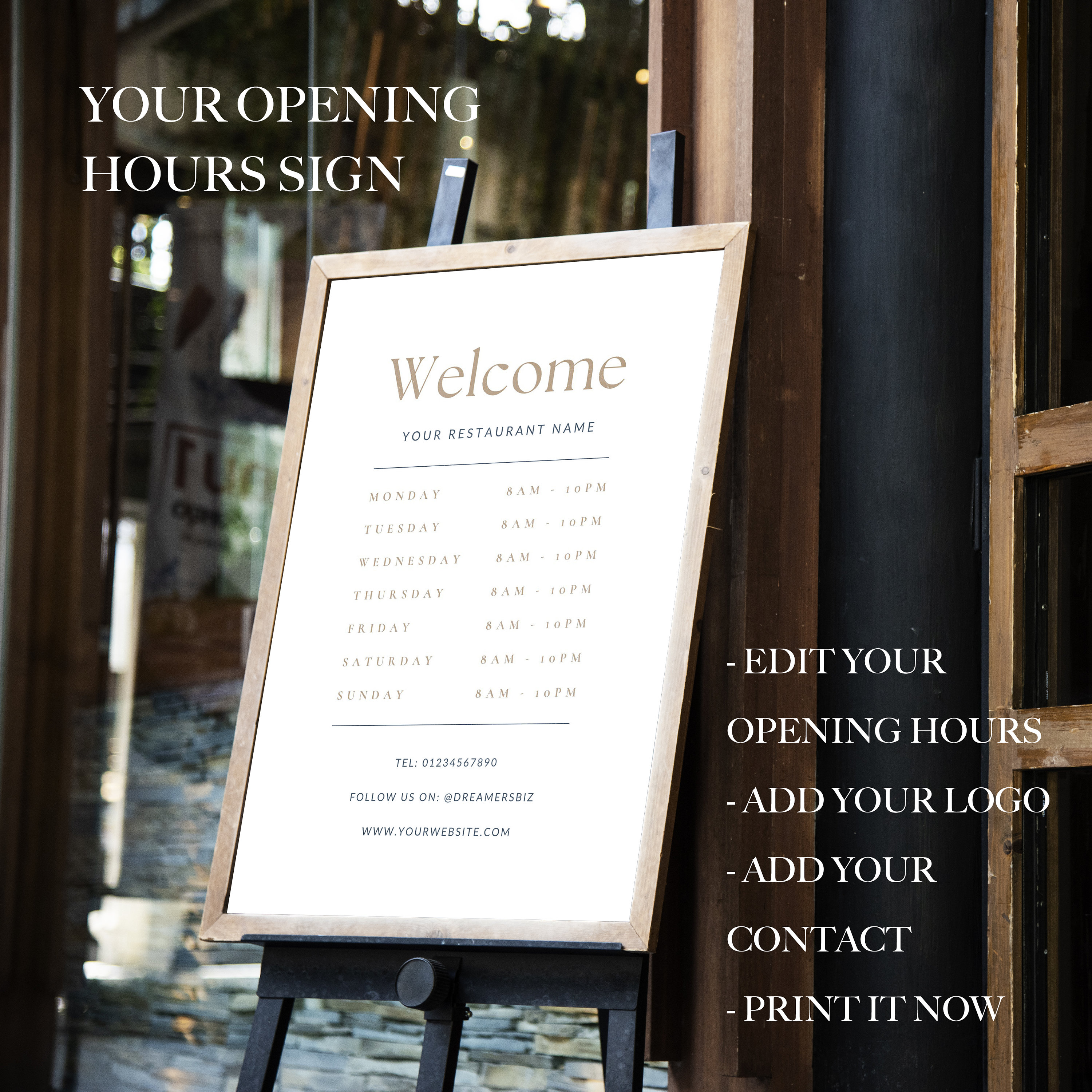 Modern Restaurant Menu Template Bundle, Editable Menu Template ...