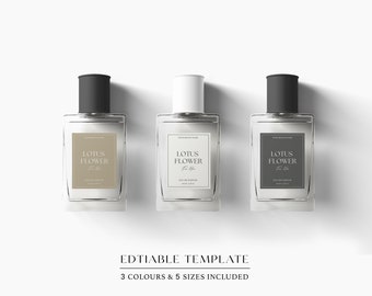 編集可能な香水ラベル テンプレート - ゴールド製品ラベル