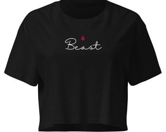 Haut court Beast - T-shirt court unisexe audacieux, style streetwear avant-gardiste