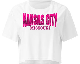 haut court Kansas City | Culture KC | Culture Kansas City | T-shirt rose Skyline