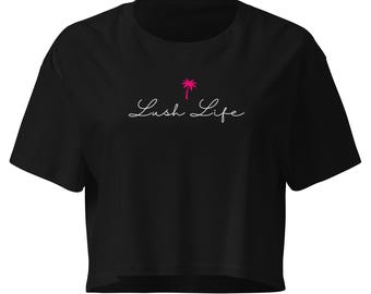 T-shirt court Lush Life - Coton de qualité supérieure, coupe ample