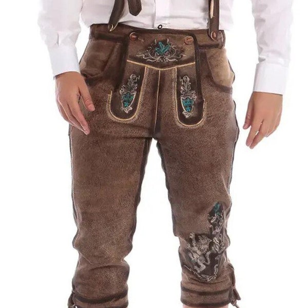 Bavarian Classic Long Bundhosen Brown