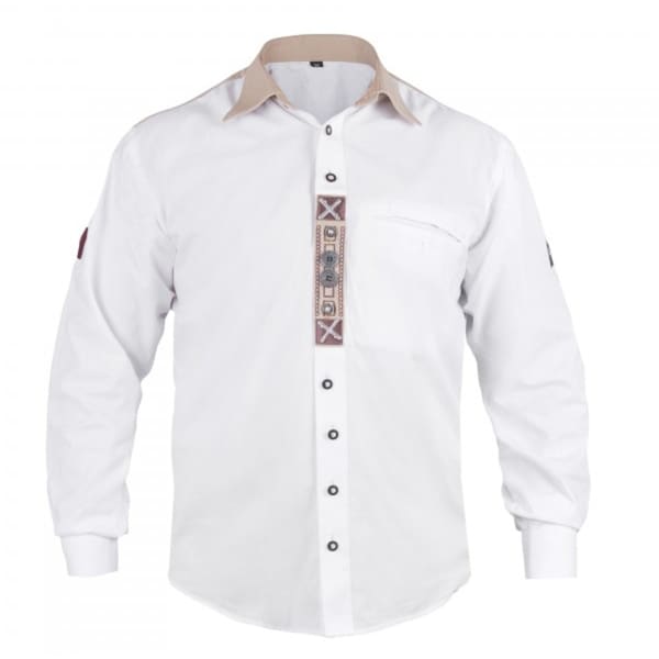 Embroidered Trachten White Shirt for Oktoberfest Halloween and Party wear