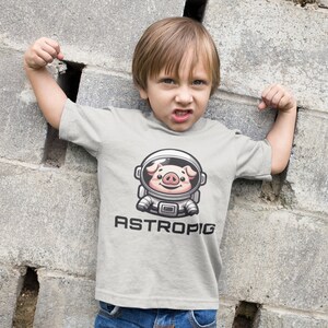 Camiseta Astropig in Orbit - Camisa caprichosa de cerdo espacial