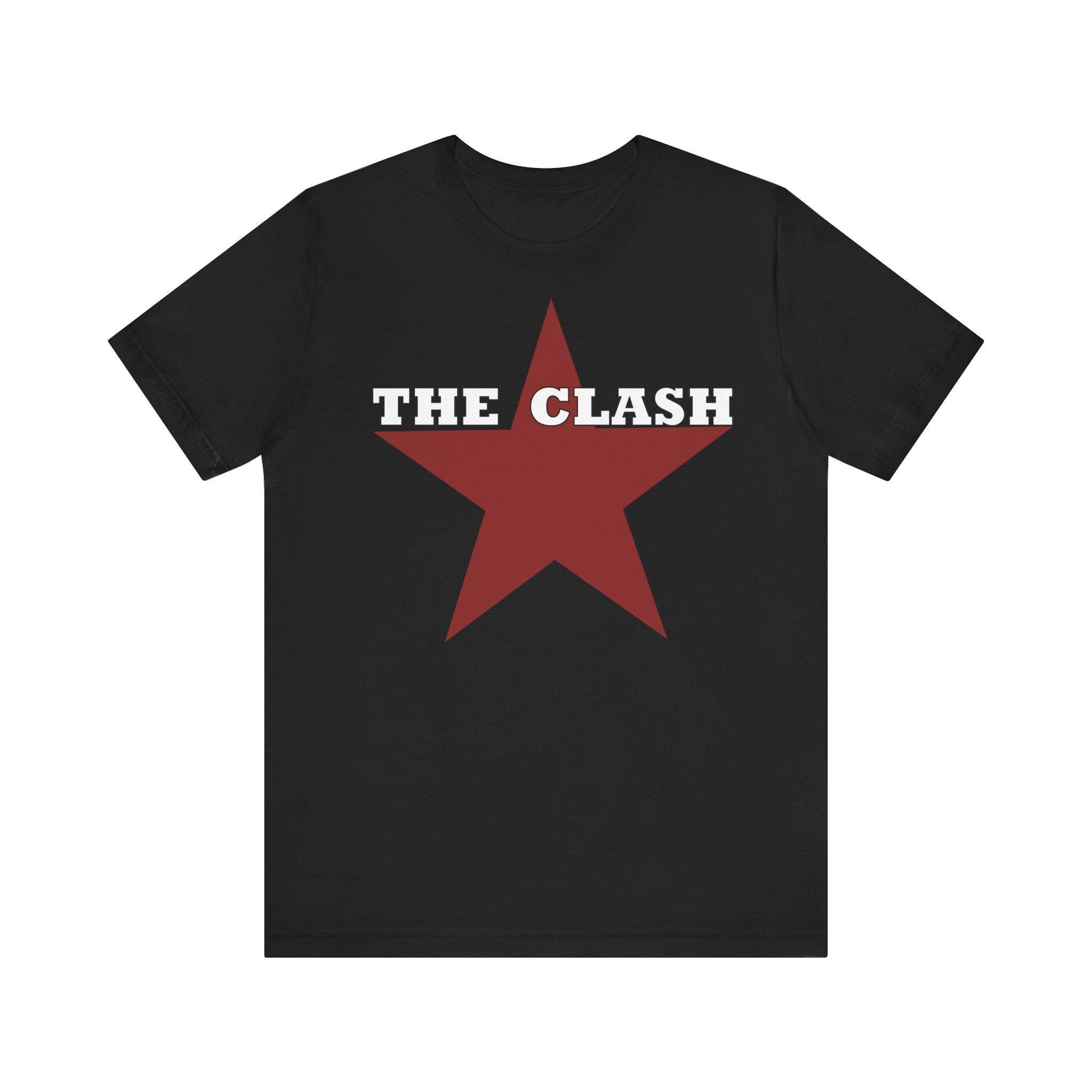 The Clash Punk Rock Band T-shirt - Iconic Red Star Design - Etsy