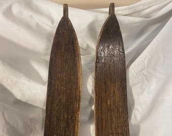 200cm Norwegian "Sukkerbit" Cross-Country Skis HAND MADE 1930s