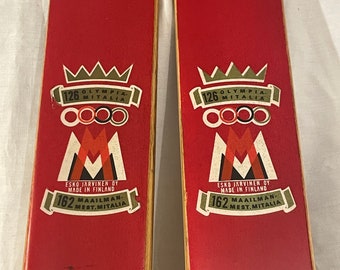 215cm Esko Järvinen Wood Cross-country Racing Skis - Early 215cm Esko Järvinen Wood Cross-country Racing Skis - Early