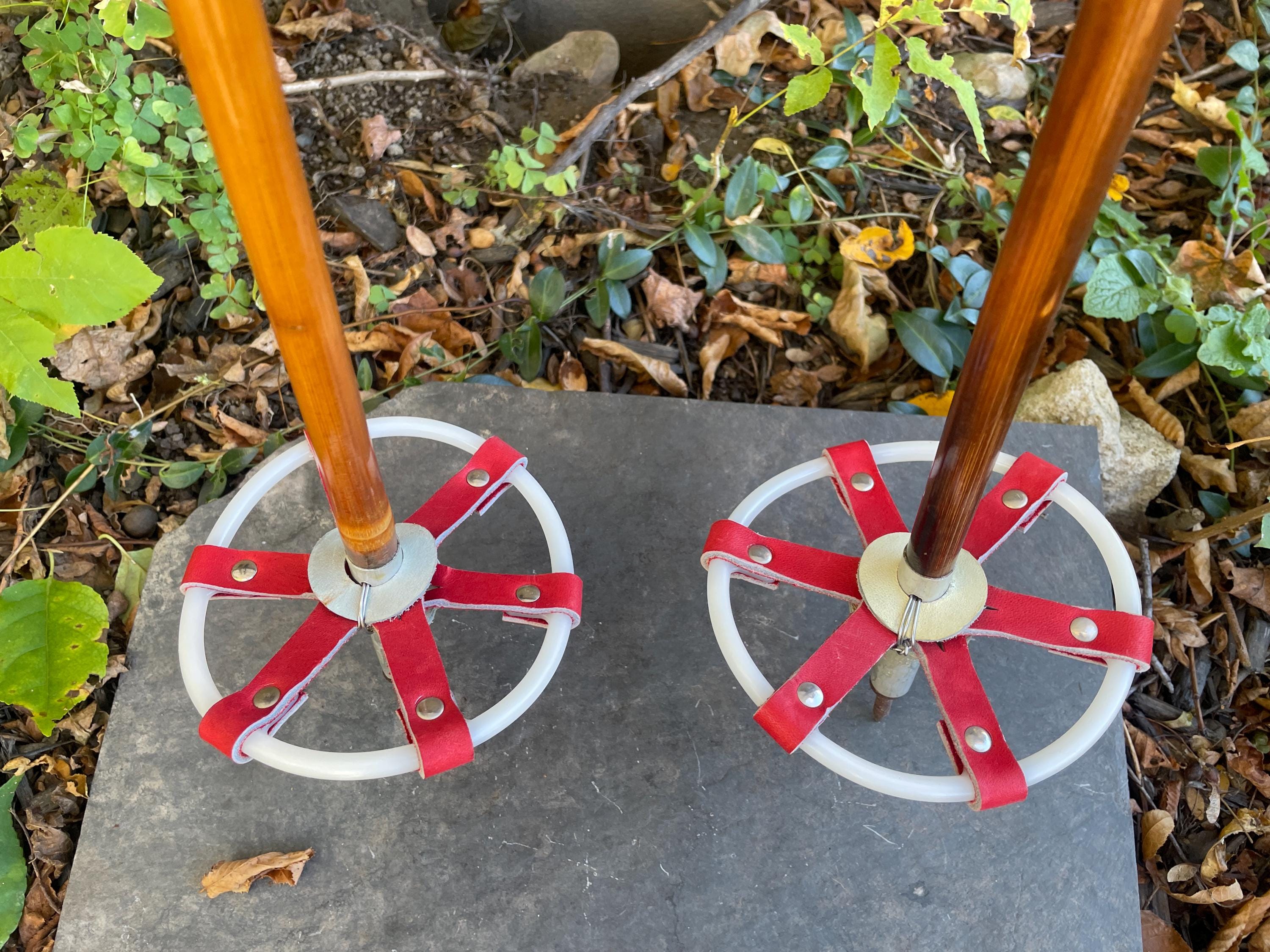 135cm Järvinen Bamboo Cross-country Ski Poles - 1960s - New