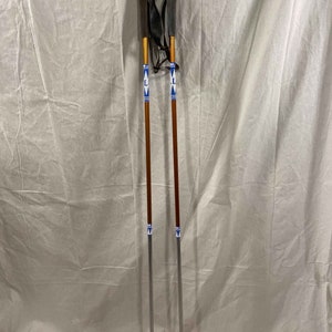 130 cm Liljedahl アルミクロスカントリー レーシング ポール - 1970 年代初期 - VM Staven - クラシック オレンジ トライアングル バスケット