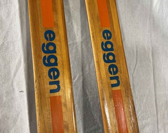 195cm Eggen "Type 2" 1970s Wood Cross-Country Racing Skis - Professionally Restored