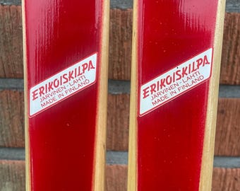 190cm Esko Järvinen "Erikoiskilpa" Wood Cross-Country Racing Skis - early 1970s - UNUSED!!!