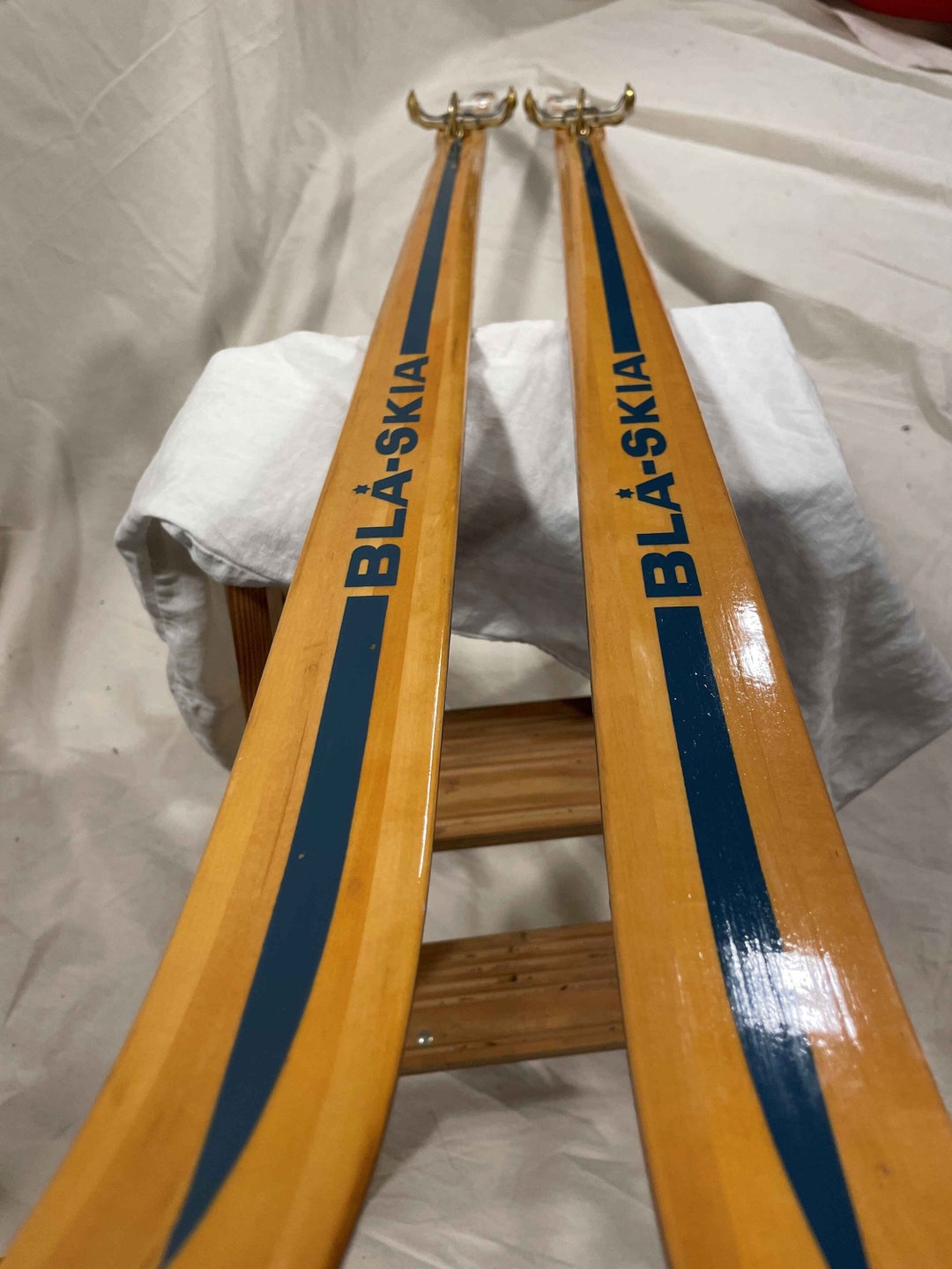 210cm Blå-skia Wood Nordic Racing Skis Low-maintenance Base - Etsy New ...