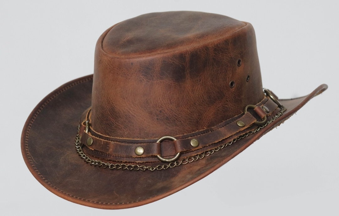 Fascia In Pelle Per Cappelli – Regolabile Per Fedora, Cowboy, Paglia – Unisex - 5