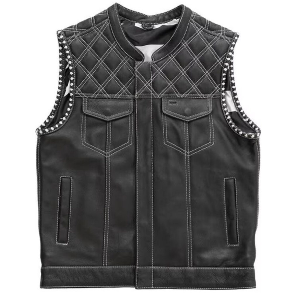 Leather Vest Hunt Club Style Leather Denim Vest Builder