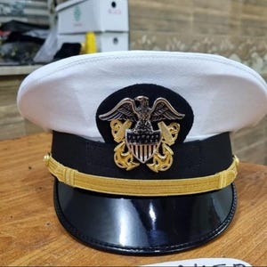 USA NAVY Officer visor Cap all sizes available two different colours