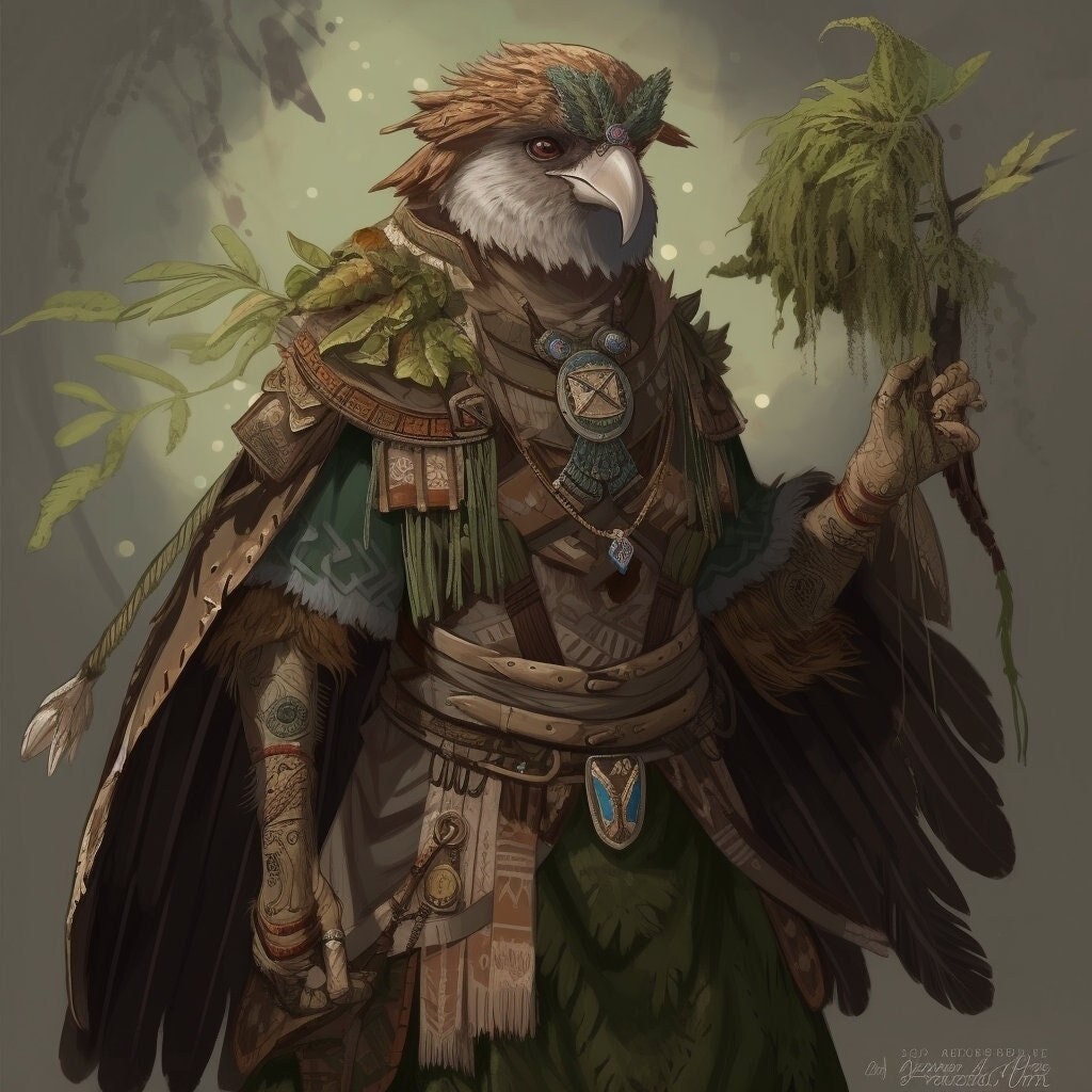 Aarakocra Druid Etsy