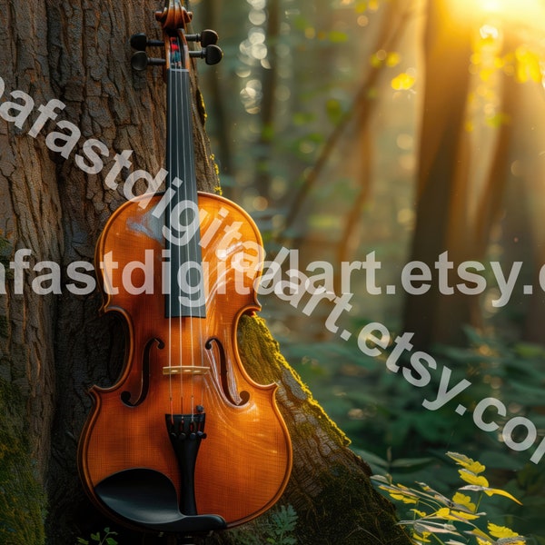 Digital Prints of the Sunleaf Wood Viola - 5 pack