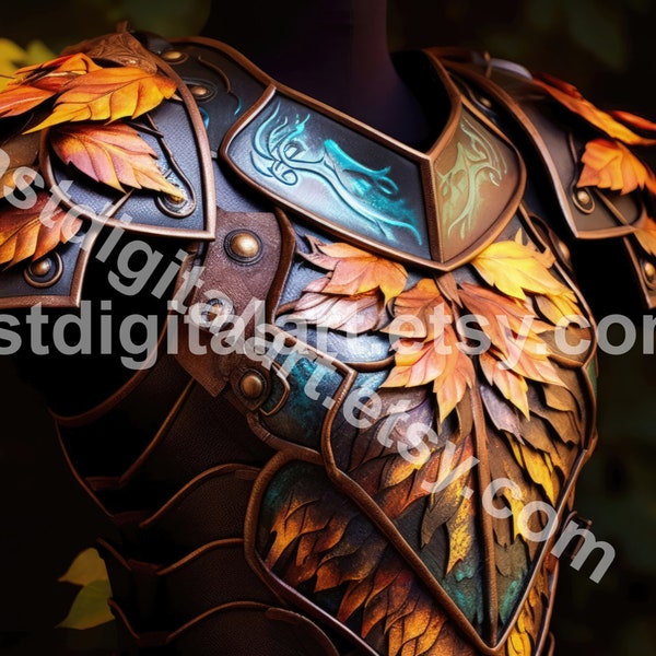 Digital Print of the Sylvan Whispers Leather Armor - 4 pack