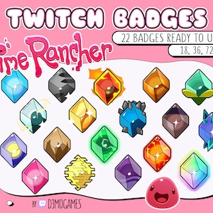 22 Slime Rancher Inspired Bit Badges Ready to Use for Twitch