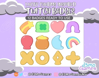 12 Lucky Charms Inspired Twitch Sub Badges