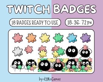 18 Pastel Star Thief Twitch Sub or Bit Badges