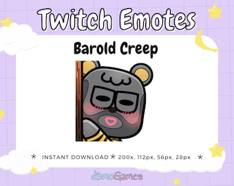Barold Creep Stalk Animal Crossing Emote for Twitch Youtube Discord