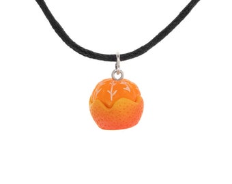 Fruit and Vegetable Jewellery. Orange Fruit Necklace. Quirky Vegan Gifts, Citrus Jewelry with Pendant Charm. Funny Cool Unique Unusual Vegan