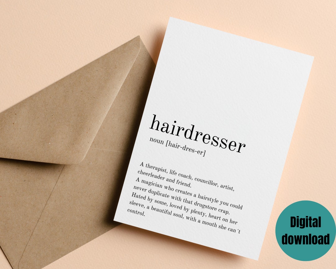 Unique Hairdresser Card Gift for Hairstylist 4x6 Etsy