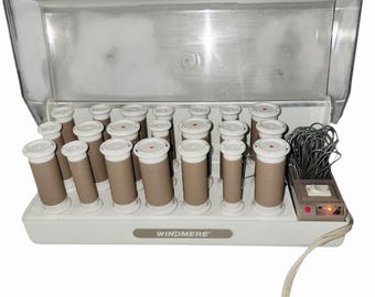 ビンテージ ウィンドミア ホットローラーセット 加熱式ヘアカーラー 20個入り 動作確認済み
