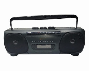 Radiocasete portátil Gran Prix C820 AM/FM con reproductor de casetes y grabadora (probado)