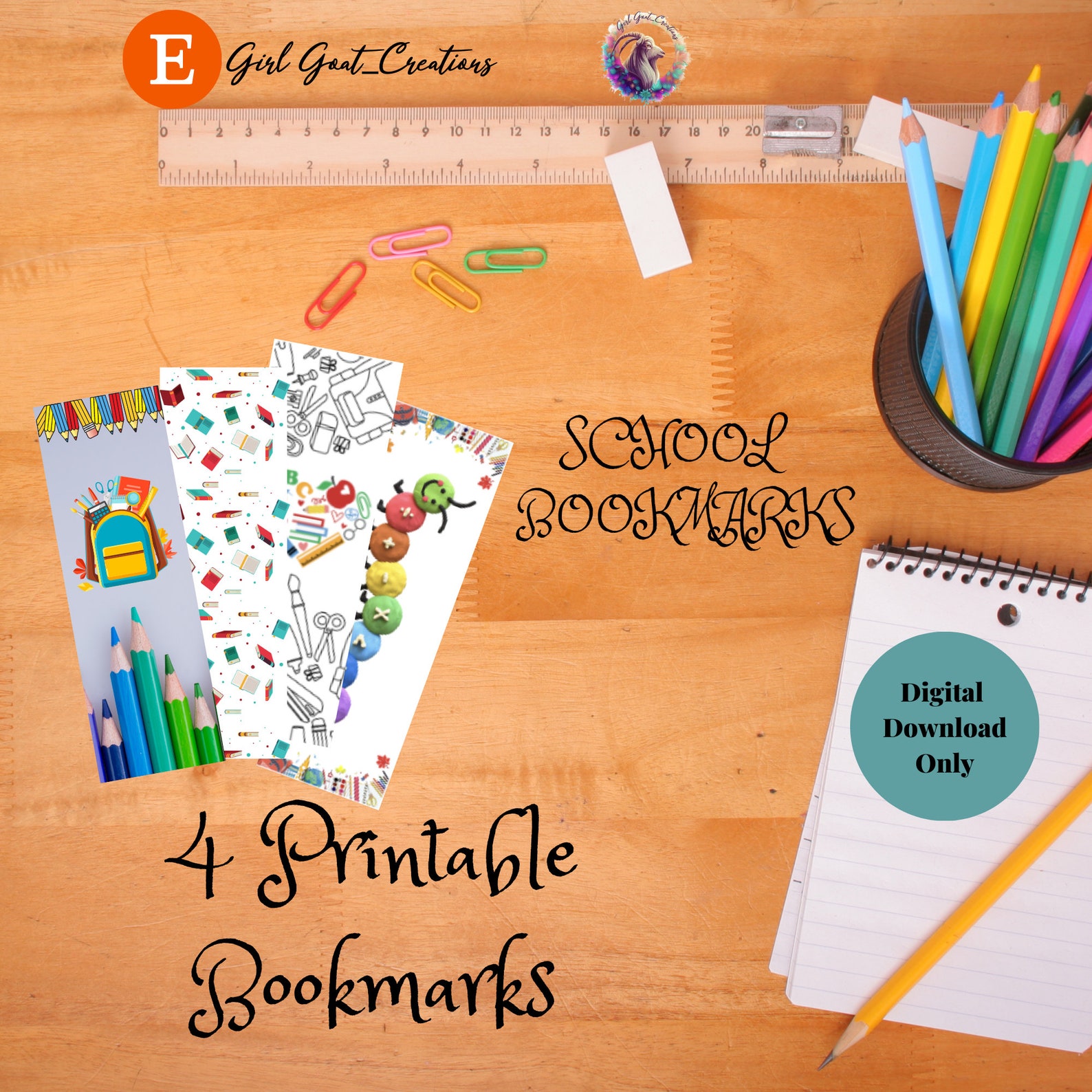 School Bookmarks Reading Learning Education School Etsy