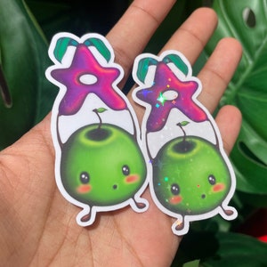Stardew Valley - Junimo with Stardrop Vinyl Sticker - Glossy or Star Holo