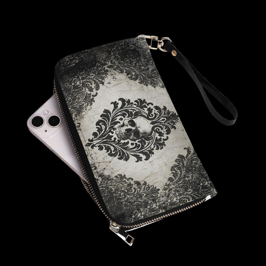 Vintage Damask Skull Wallet - Etsy