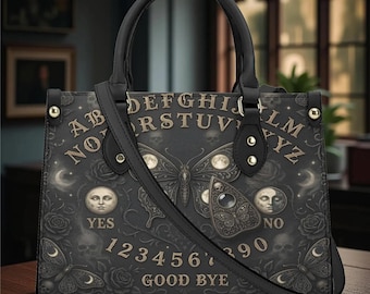 Sac à main gothique, sac à main esthétique effrayant en planche Ouija, sac à bandoulière Academia sombre, cadeau mode alternative, sac à main sorcière, cadeau sorcière