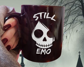 Still Emo Black Mug Elder Emo Gothic Cup