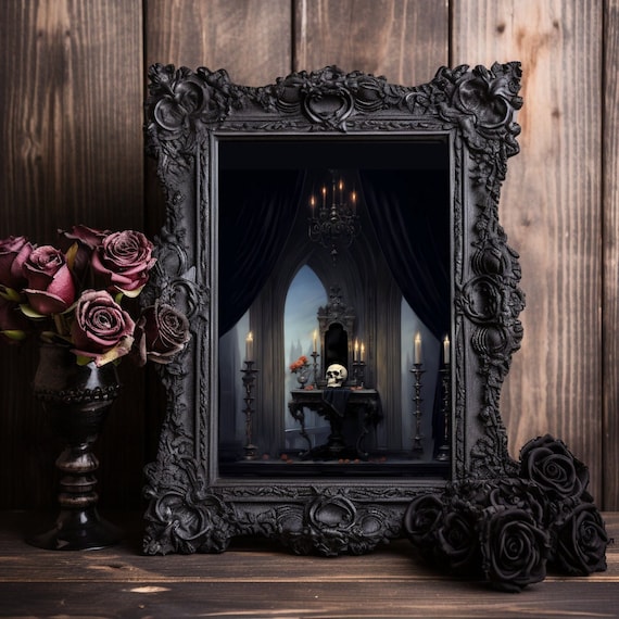 Gothic Vanity With Roses Skull Candles Poster Wall Art Decor - Etsy