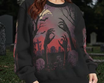 Zombie Hände Pullover gruseliges Halloween Sweatshirt Gothic Pullover Pullover