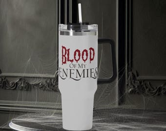 Blut meiner Enemies 40 Unzen gruseliger Becher Gothic Tumbler Halloween Reisebecher