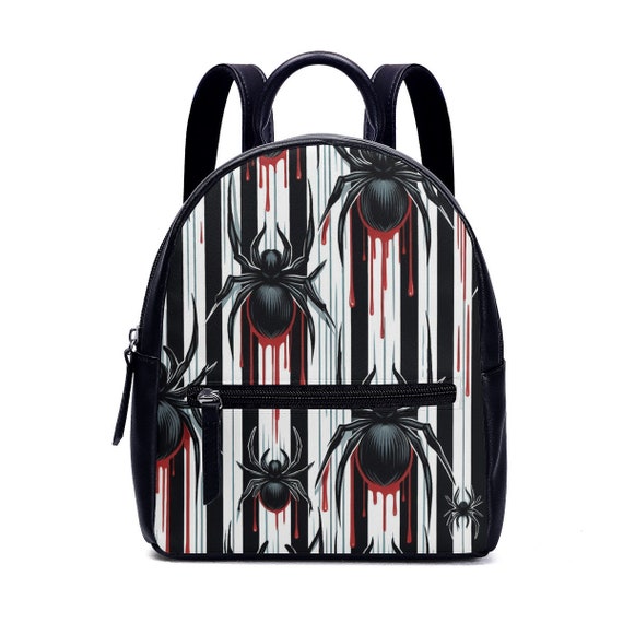 gothic mini backpack Hocus Pocus The Sanderson Museum Mini-Backpack Classic B Bloody Stripes and Spiders Mini