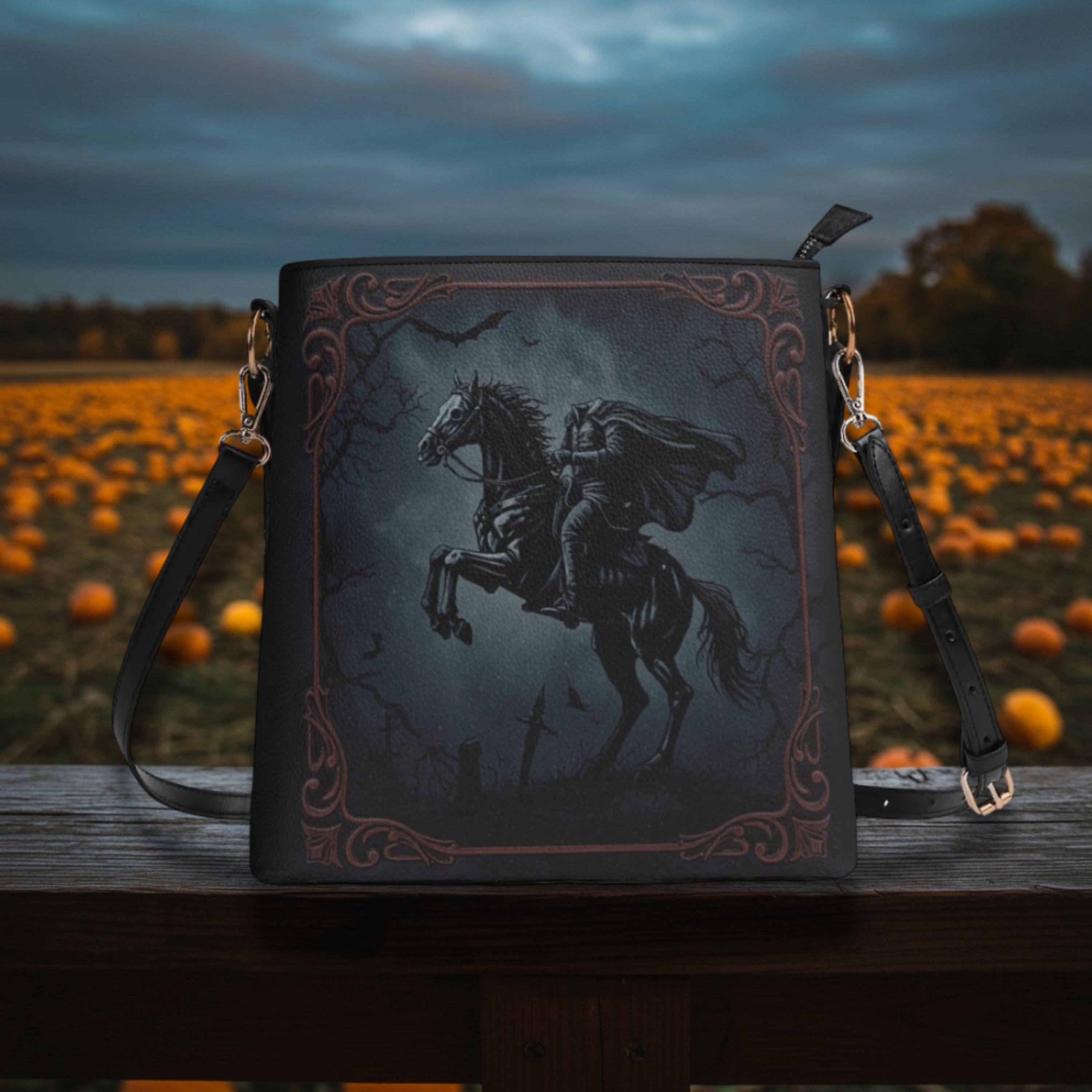 Headless Horseman Shoulder Bag Spooky Purse Gothic Shoulder Bag