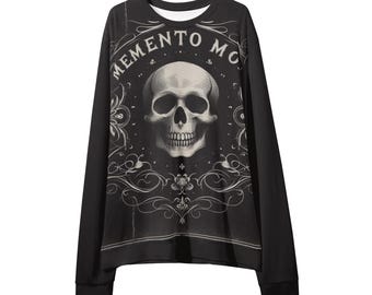 Memento Mori Pullover Spooky Gothic Pullover Pullover Halloween Pullover