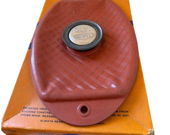 Tapón de goma Davol vintage n.° 402 con caja Providence RI Medical Botella para frío y calor