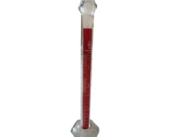 Vintage Pyrex 10 ml cylinder miarowy TC 20C z podstawą sześciokątną, szkło laboratoryjne USA