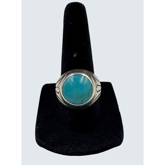 Bell Trading Post Sterling Turquoise Ring 1960s Size 8 14.5g