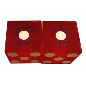 Las Vegas Club オールドデック Vintage Las Vegas Club Orange Casino Dice Set Unnumbered Blue