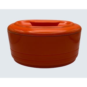 Hall China Covered Casserole Dish for Westinghouse Burnt Orange Ovenware USA